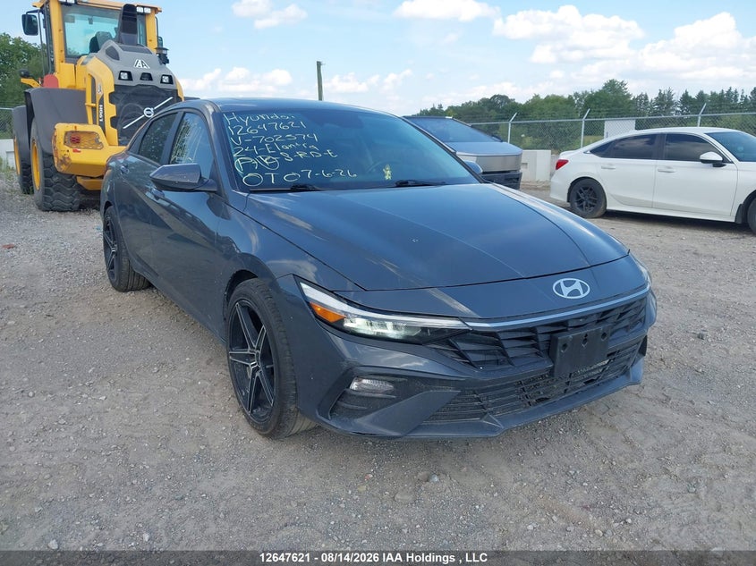 2024 Hyundai Elantra Preferred W/Tech Package, Изъятое, IAAI, VIN KMHLM4DG8RU702374