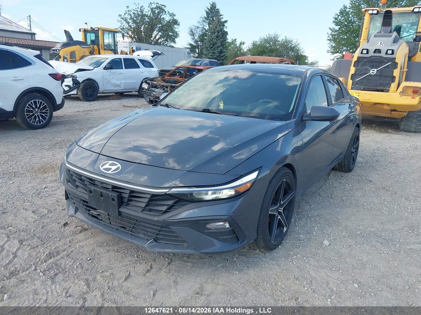 2024 Hyundai Elantra Preferred W/Tech Package, Изъятое, IAAI, VIN KMHLM4DG8RU702374 — фото 2