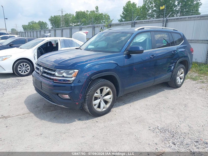 2018 Volkswagen Atlas, Left Side, IAAI, VIN 1V2LR2CA4JC587384 — photo 2