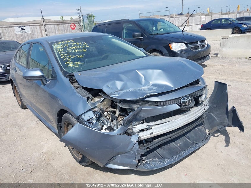 Vin: 5yfbprbe3lp073438, lot: 3049386, toyota corolla le 2020 img_1