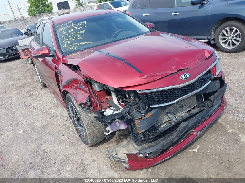 2016 Kia Optima Lx, Front, IAAI, VIN 5XXGT4L37GG049658
