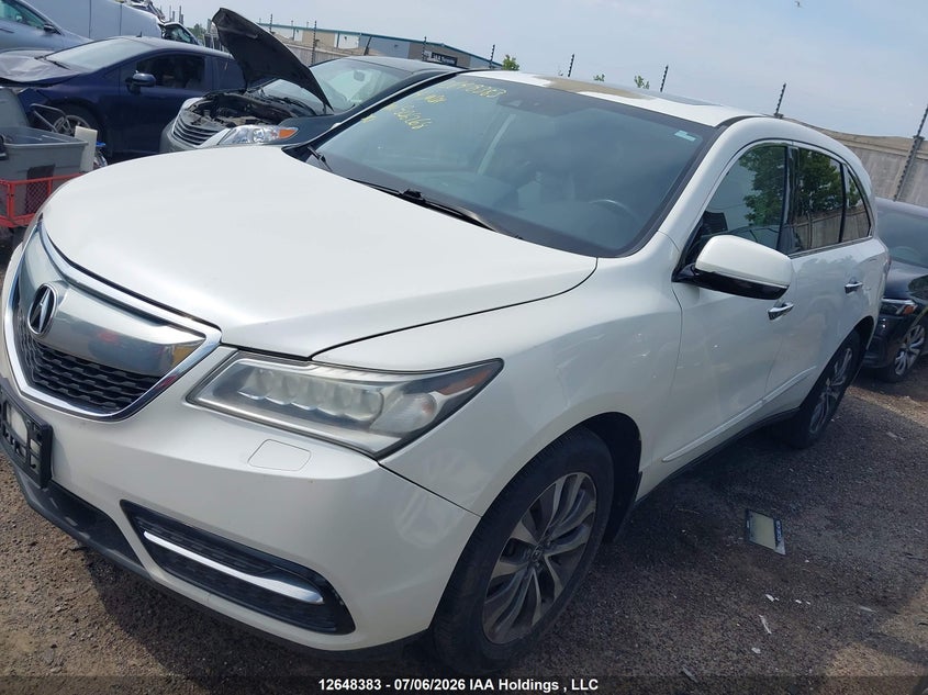 2014 Acura MDX, Удар спереди, IAAI, VIN 5FRYD4H68EB506268 — фото 2