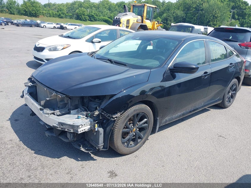 2019 Honda Civic, Front, IAAI, VIN 2HGFC2E5XKH025201 — photo 2