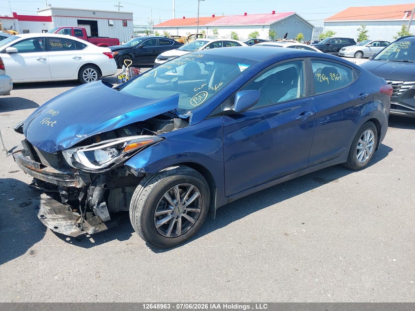 2016 Hyundai Elantra, Удар спереду, IAAI, VIN 5NPDH4AE6GH791725 — фото 2