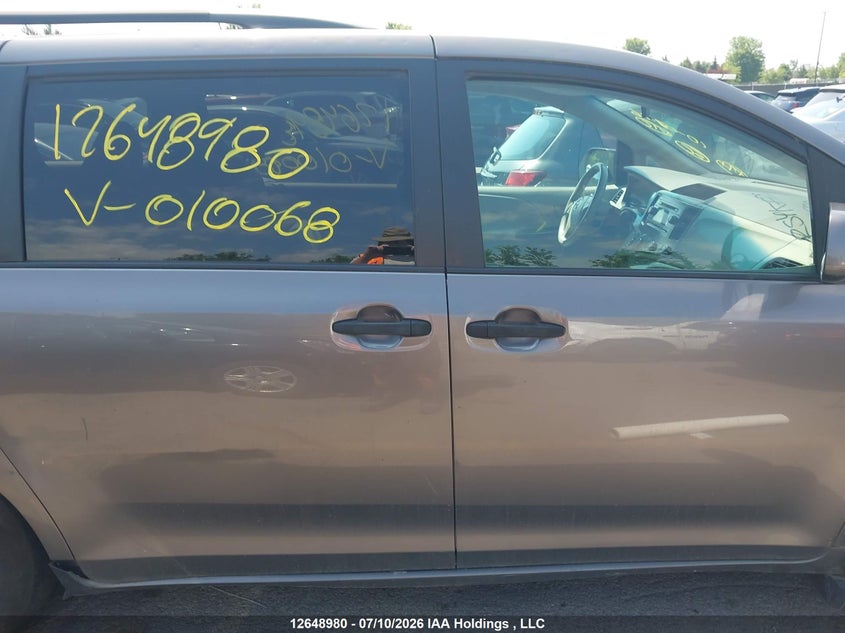 2011 TOYOTA SIENNA VAN 3.5L V-6 DOHC, VVT, 266HP