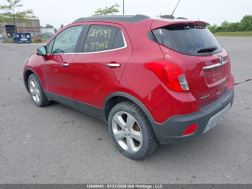 Vin: kl4cjasb1gb719443, lot: 3050583, buick encore 20163