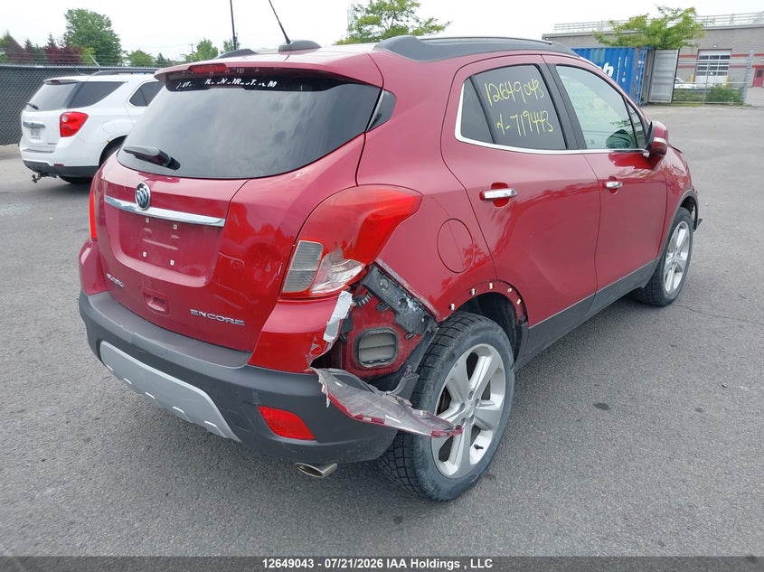 Vin: kl4cjasb1gb719443, lot: 3050583, buick encore 20164