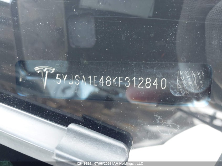2019 TESLA MODEL S HATCHBACK ELECTRIC