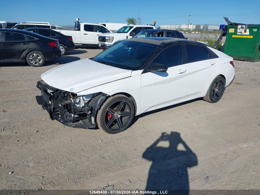 2025 Hyundai Elantra Luxury Hybrid, Front, IAAI, VIN KMHLN4DJ1SU146164 — photo 2
