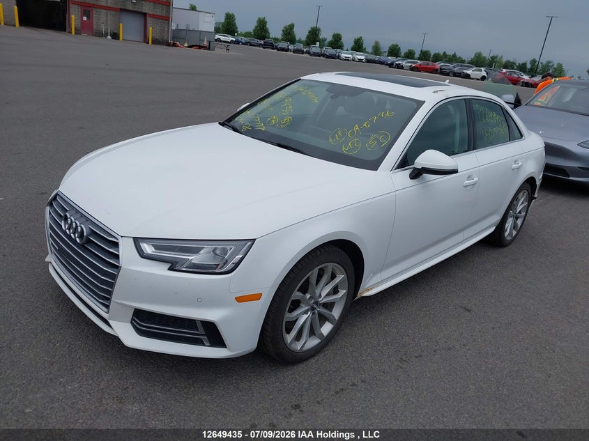 2018 Audi A4, Rear, IAAI, VIN WAUPNAF40JA077797 — photo 2