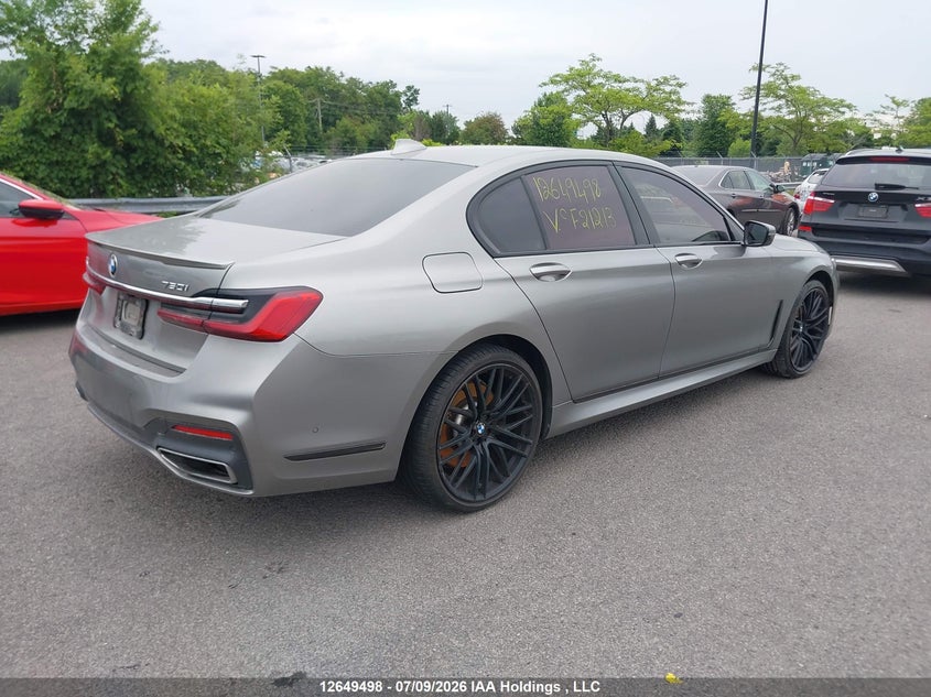 Vin: wba7r8c08mcf21213, lot: 3051067, bmw 750i xdrive 20214