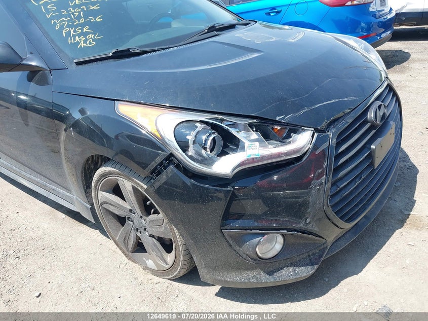 2015 Hyundai Veloster Turbo VIN: KMHTC6AE9FU236936 Lot: 12649619