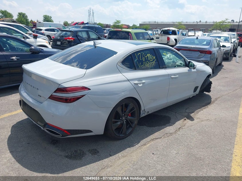 Vin: kmtg54te8pu116677, lot: 3051224, genesis g70 3.3t sport awd 20234