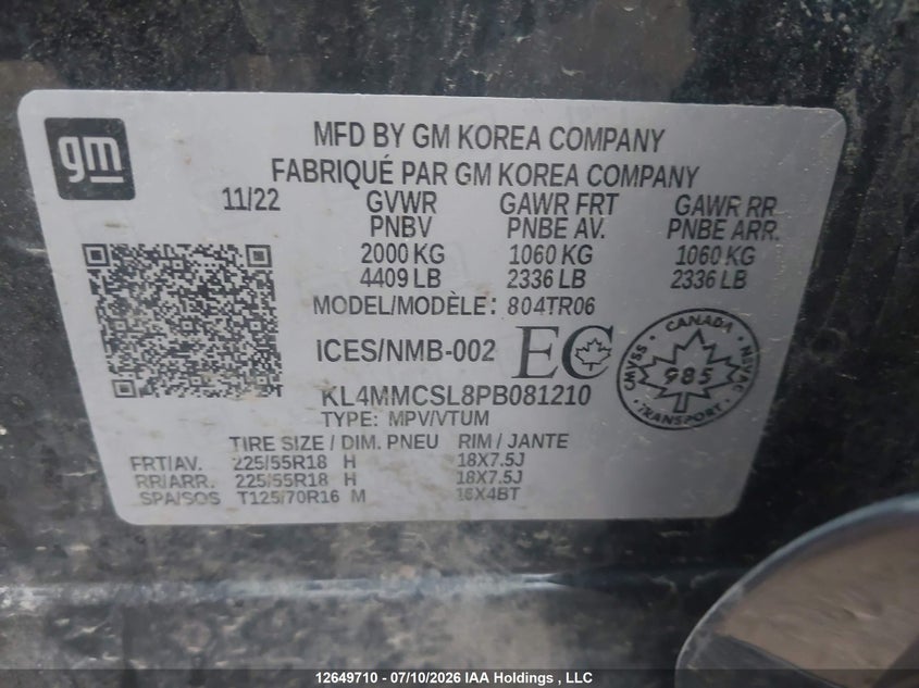 2023 Buick Encore Gx Preferred Awd VIN: KL4MMCSL8PB081210 Lot: 12649710