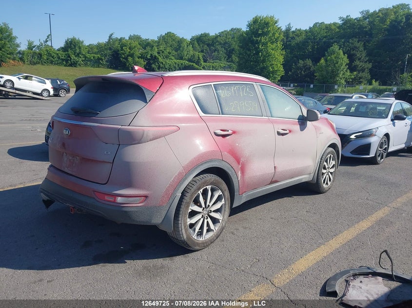 2017 Kia Sportage Ex/Ex Premium/Ex Tech VIN: KNDPNCAC9H7279574 Lot: 12649725