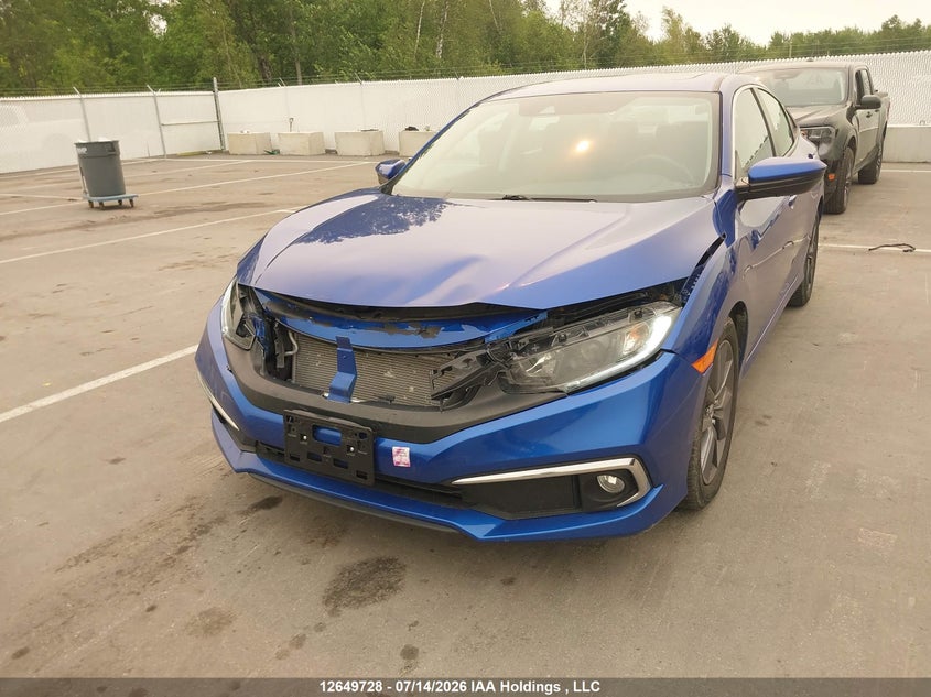 2019 Honda Civic, Удар спереду, IAAI, VIN 19XFC1F36KE010633 — фото 2