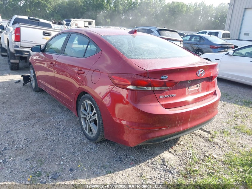 Vin: kmhd84lf6hu131502, lot: 3051375, hyundai elantra se/value/limited 20173