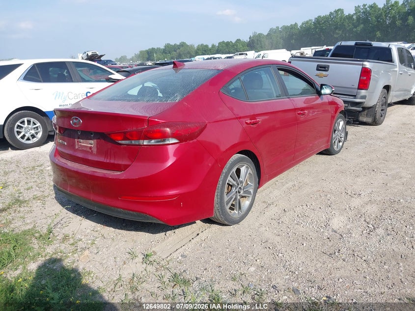 Vin: kmhd84lf6hu131502, lot: 3051375, hyundai elantra se/value/limited 20174
