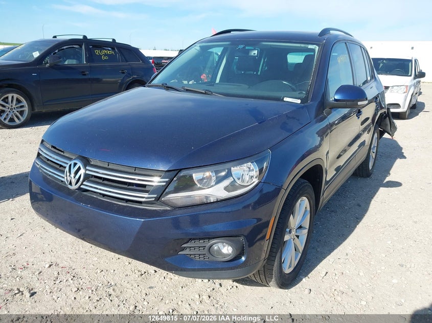 2017 Volkswagen Tiguan Wolfsburg, Rear, IAAI, VIN WVGNV7AX2HW510270 — photo 2