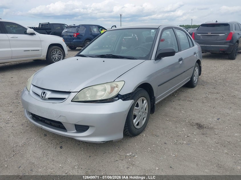 2005 Honda Civic, Right Side, IAAI, VIN 2HGES16335H007360 — photo 2