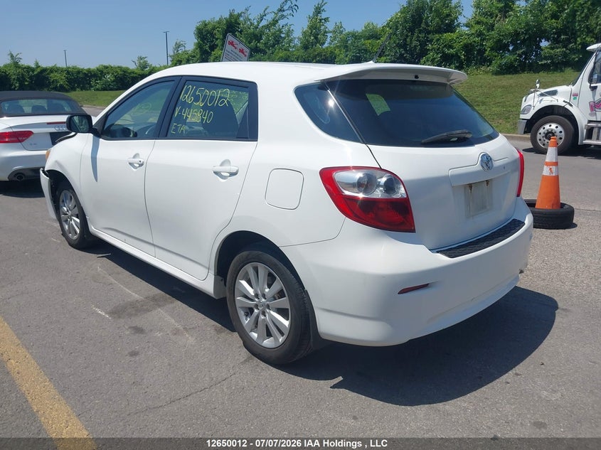 Vin: 2t1ku4ee9ac445840, lot: 3051596, toyota corolla matrix 20103