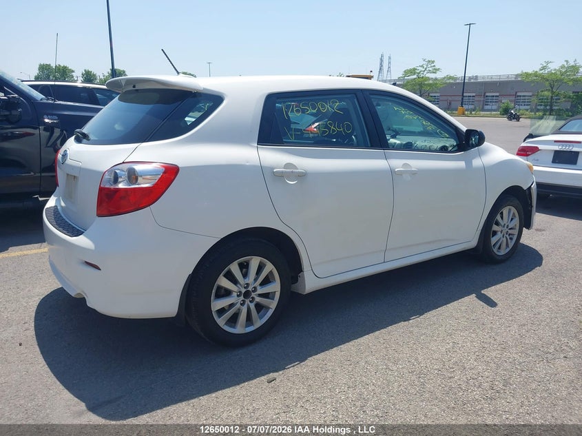 Vin: 2t1ku4ee9ac445840, lot: 3051596, toyota corolla matrix 20104