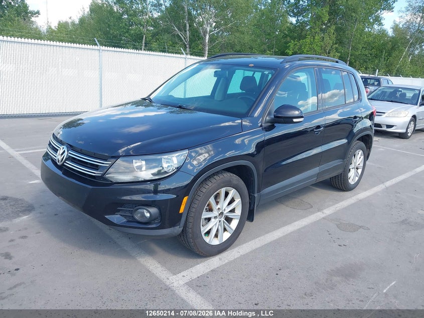 2014 Volkswagen Tiguan Comfortline/Highline/Trendline, Удар сзади, IAAI, VIN WVGJV3AX3EW623471 — фото 2
