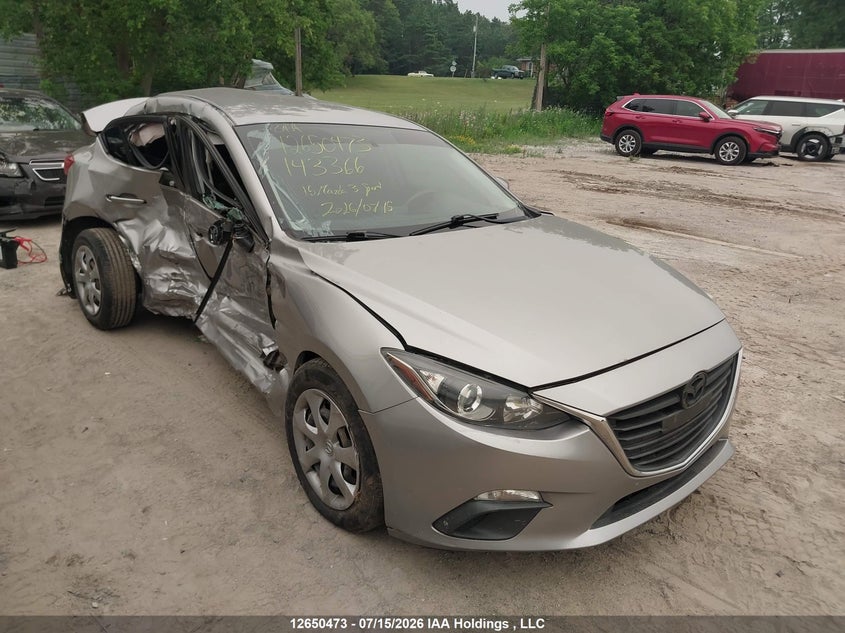 2015 MAZDA 3 SEDAN 2.0L I-4 DI, DOHC, VVT, 155HP
