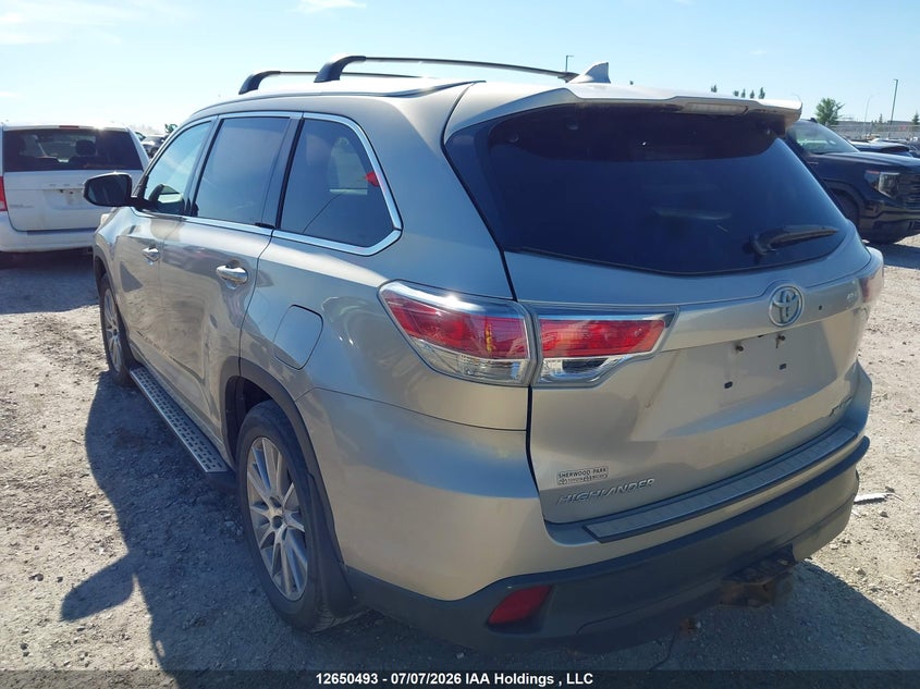 Vin: 5tdjkrfh4es052204, lot: 3052094, toyota highlander xle 20143