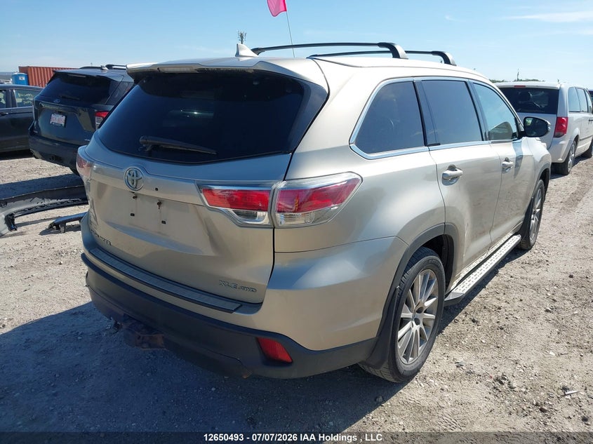 Vin: 5tdjkrfh4es052204, lot: 3052094, toyota highlander xle 20144