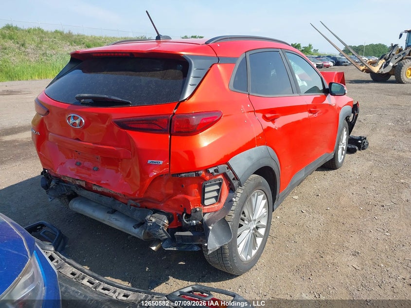 Vin: km8k6caa6ju071872, lot: 3052185, hyundai kona 2.0l luxury 20184
