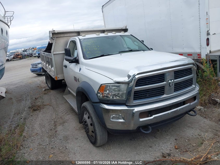 2012 Ram 4500 Chassis St/Slt, Удар сзади, IAAI, VIN 3C7WDLDL9CG340223