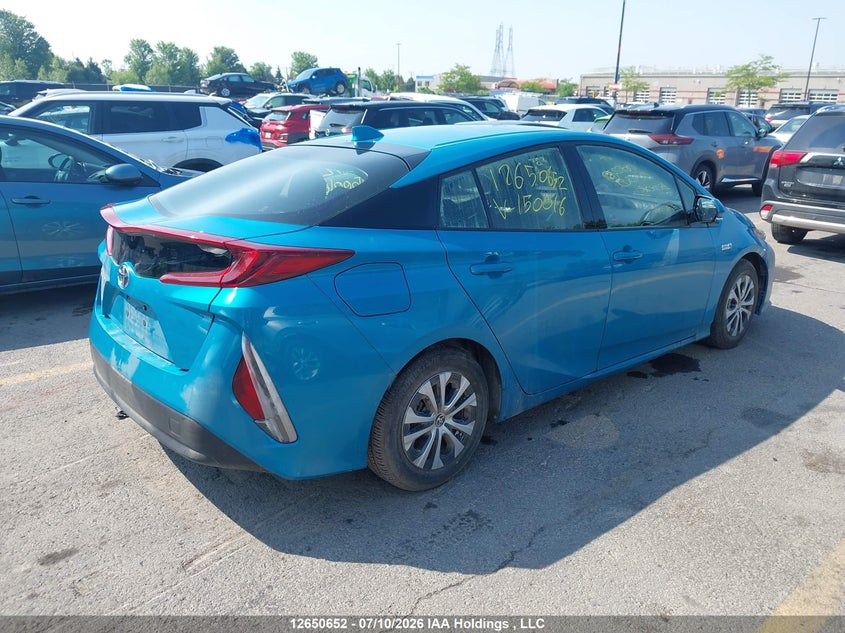 Vin: jtdkarfp4l3150016, lot: 3052271, toyota prius prime 20204