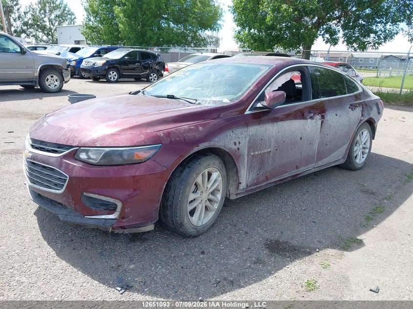 2016 Chevrolet Malibu, Rear, IAAI, VIN 1G1ZE5ST1GF261473 — photo 2