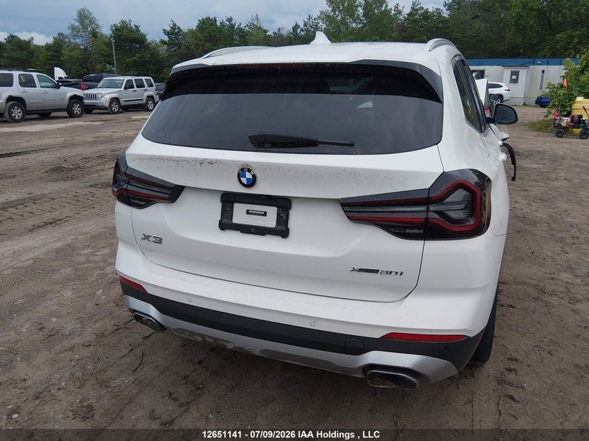 2022 BMW X3 VIN: 5UX53DP02N9L86786 Lot: 12651141