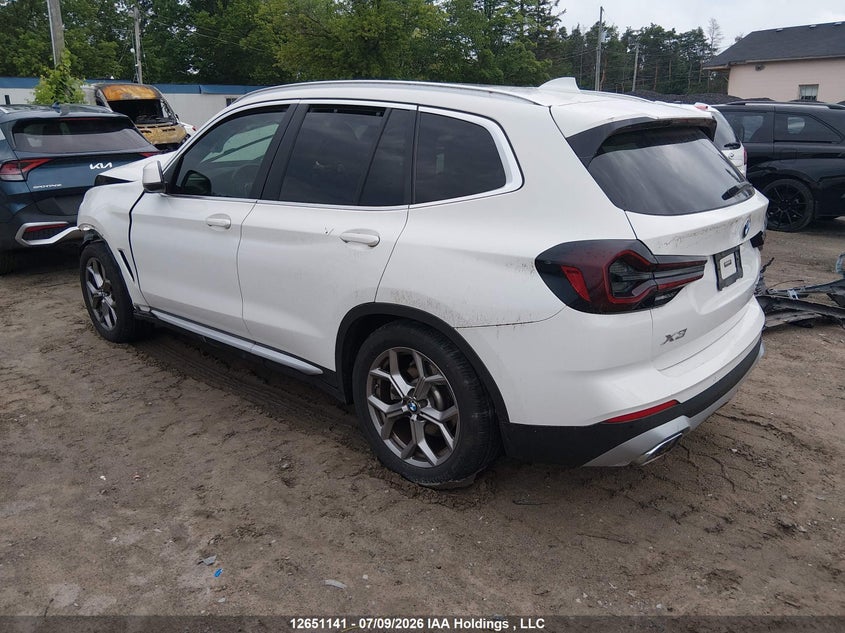2022 BMW X3 VIN: 5UX53DP02N9L86786 Lot: 12651141