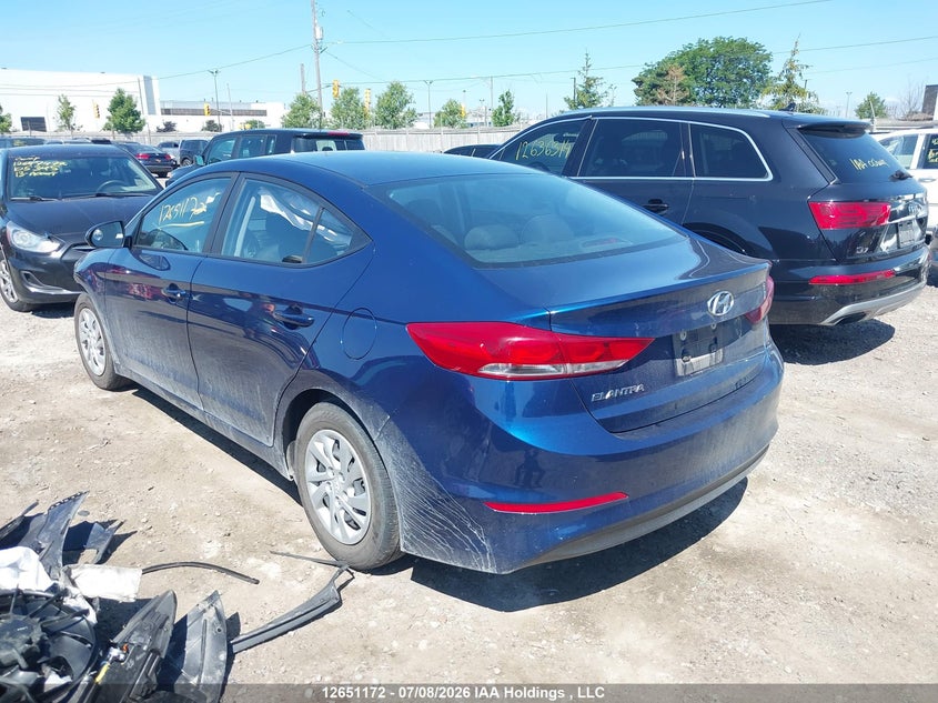 Vin: 5npd74lf8hh148626, lot: 3052867, hyundai elantra le 20173
