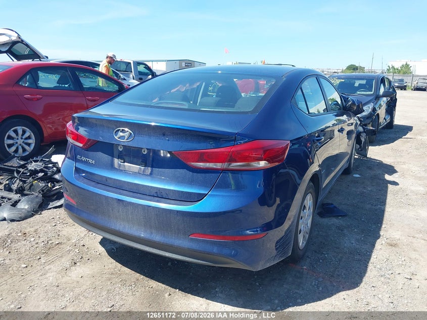 Vin: 5npd74lf8hh148626, lot: 3052867, hyundai elantra le 20174
