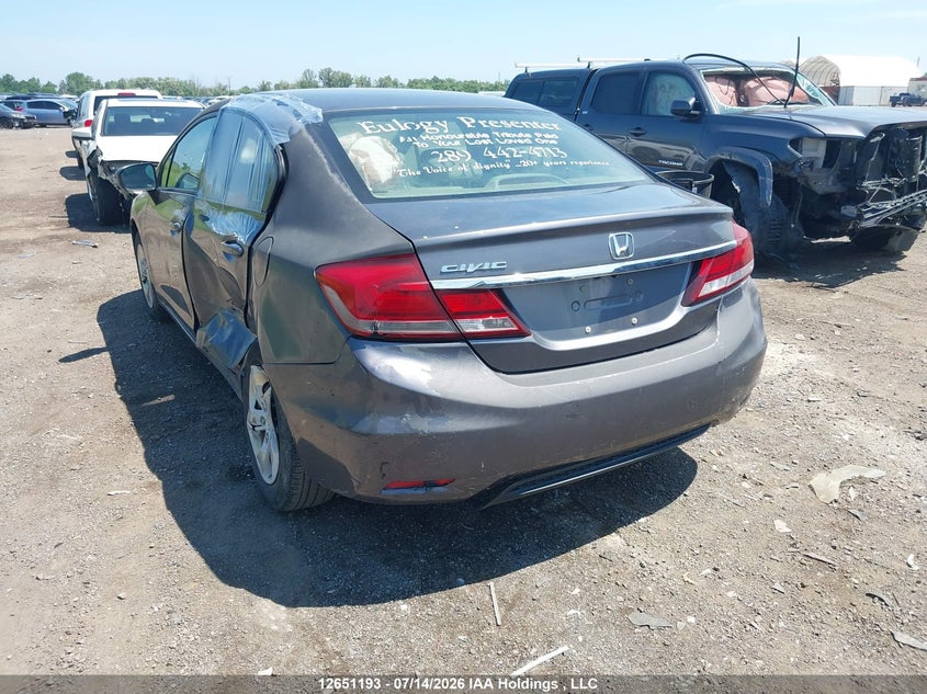 Vin: 2hgfb2f44fh003371, lot: 3052888, honda civic lx 20153