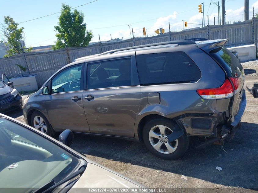 2012 TOYOTA SIENNA VAN 3.5L V-6 DOHC, VVT, 266HP