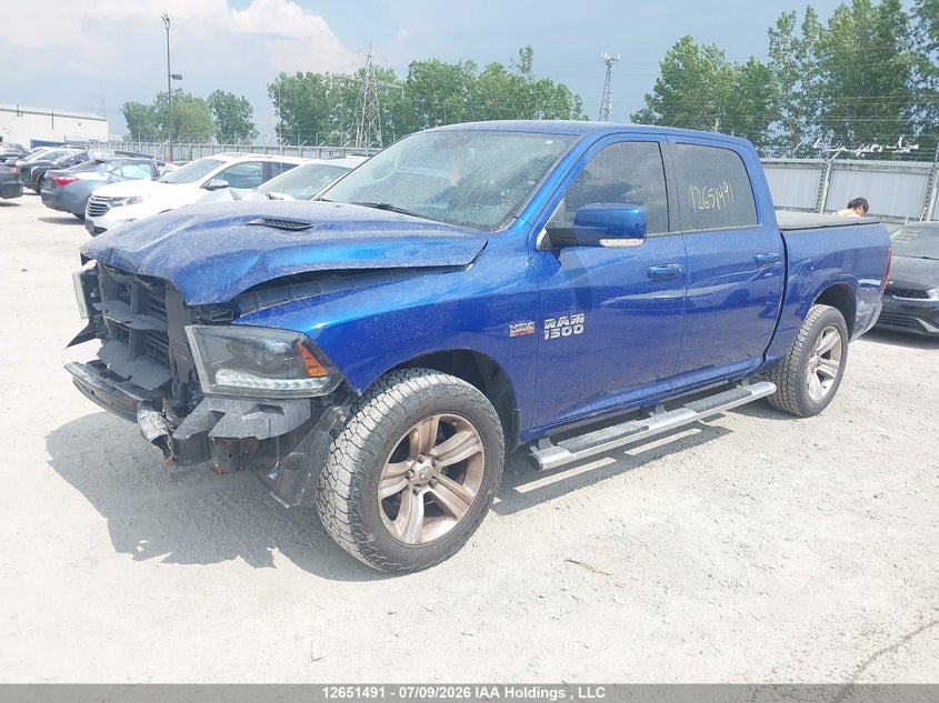 2015 RAM 1500, Front, IAAI, VIN 1C6RR7MT8FS734433 — photo 2