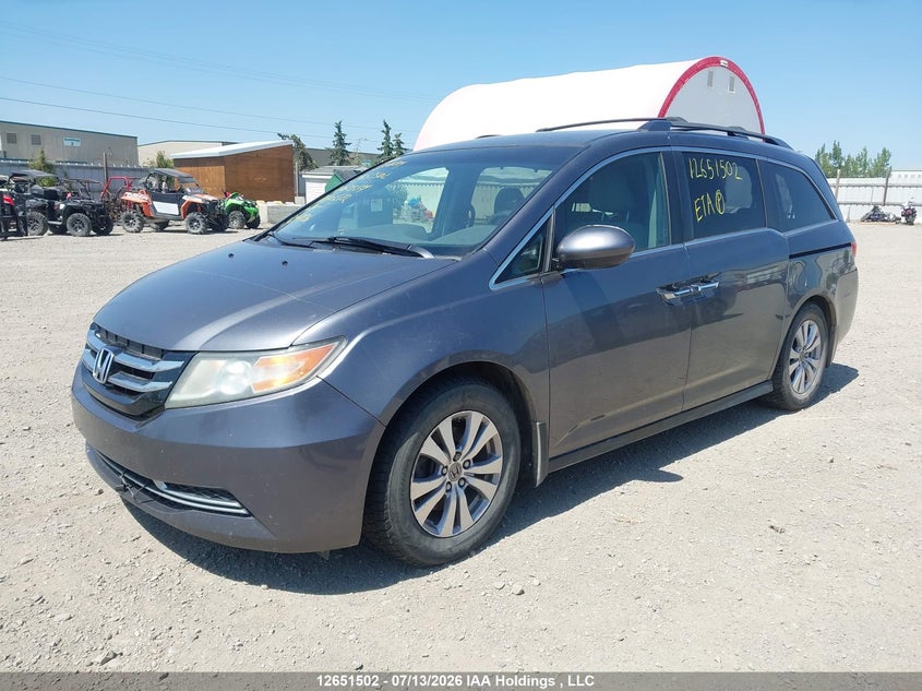 2014 Honda Odyssey, Rear, IAAI, VIN 5FNRL5H47EB503522 — photo 2