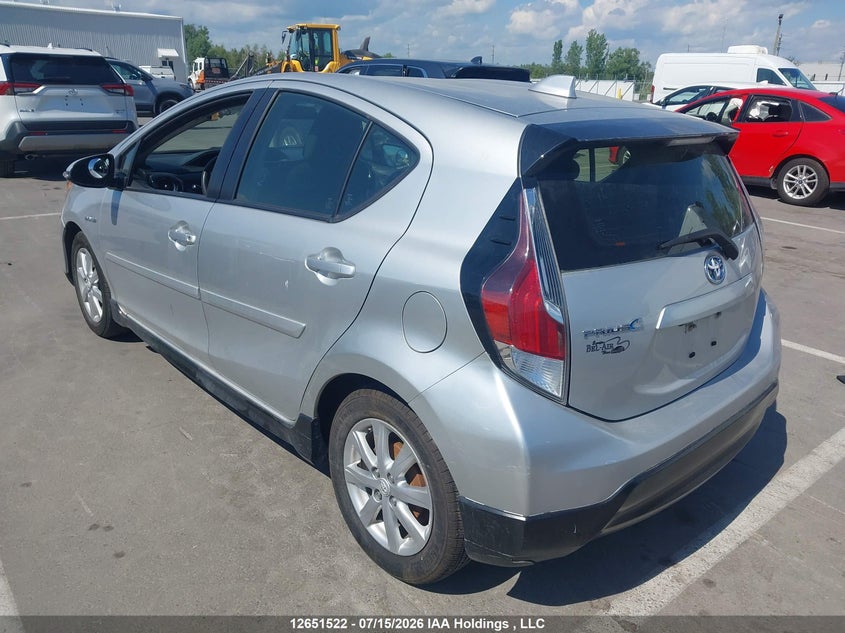 Vin: jtdkdtb37h1594484, lot: 3053237, toyota prius c technology 20173