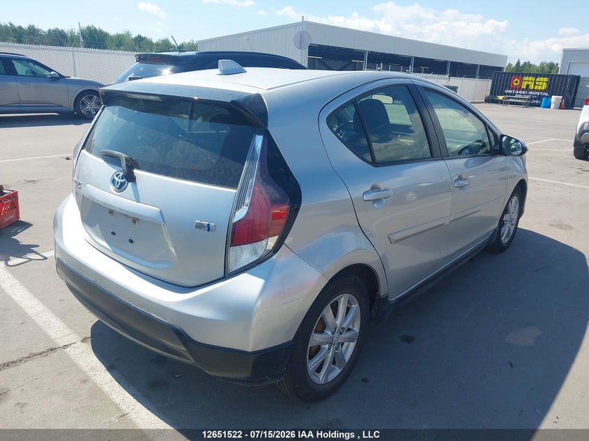 Vin: jtdkdtb37h1594484, lot: 3053237, toyota prius c technology 20174