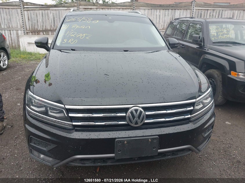 2021 Volkswagen Tiguan Highline VIN: 3VV4B7AX9MM142982 Lot: 12651580