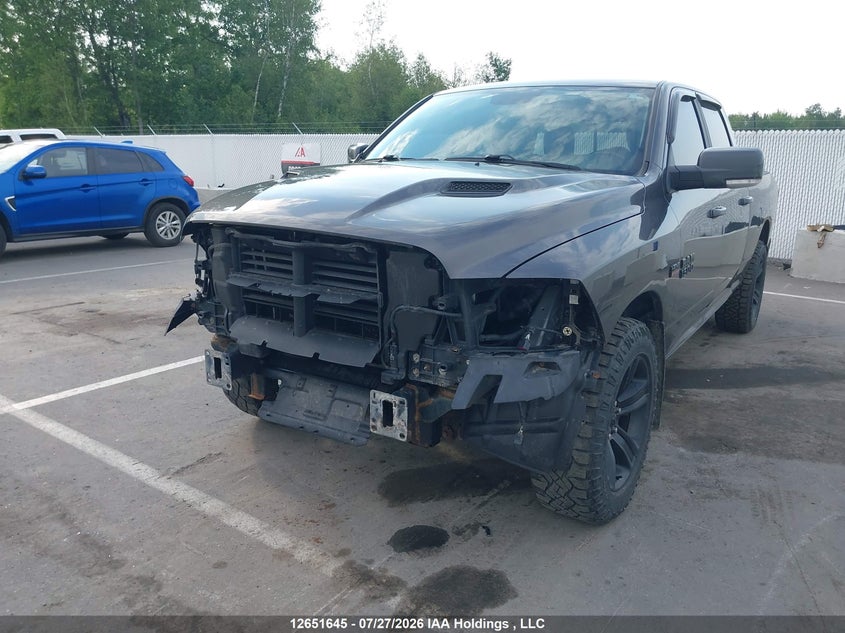 2018 RAM 1500, Front, IAAI, VIN 1C6RR7UT6JS196226 — photo 2