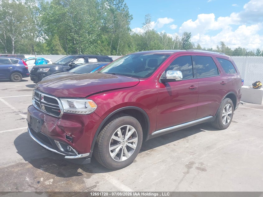 Vin: 1c4rdjdg7gc401904, lot: 3053442, dodge durango limited 20162