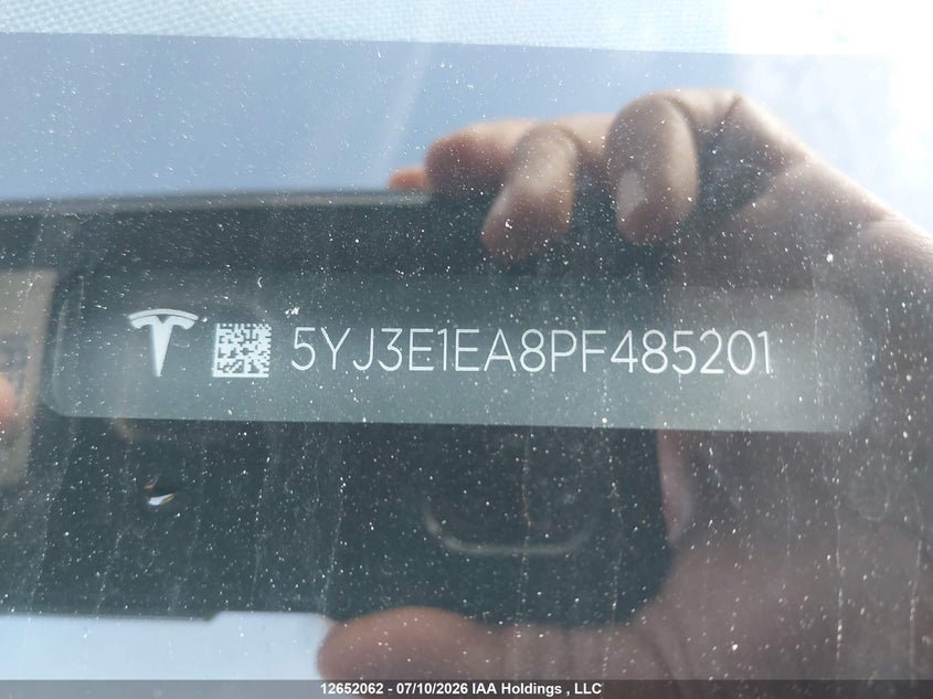 2023 Tesla Model 3 Rwd VIN: 5YJ3E1EA8PF485201 Lot: 12652062