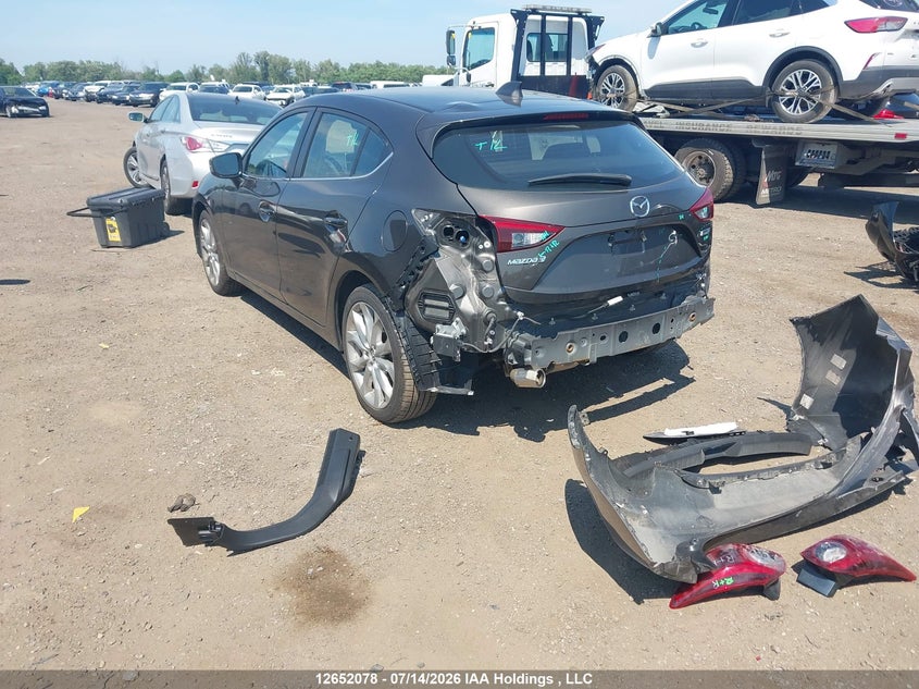 Vin: jm1bm1m36e1207680, lot: 3053826, mazda mazda3 20143