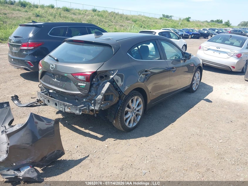 Vin: jm1bm1m36e1207680, lot: 3053826, mazda mazda3 20144